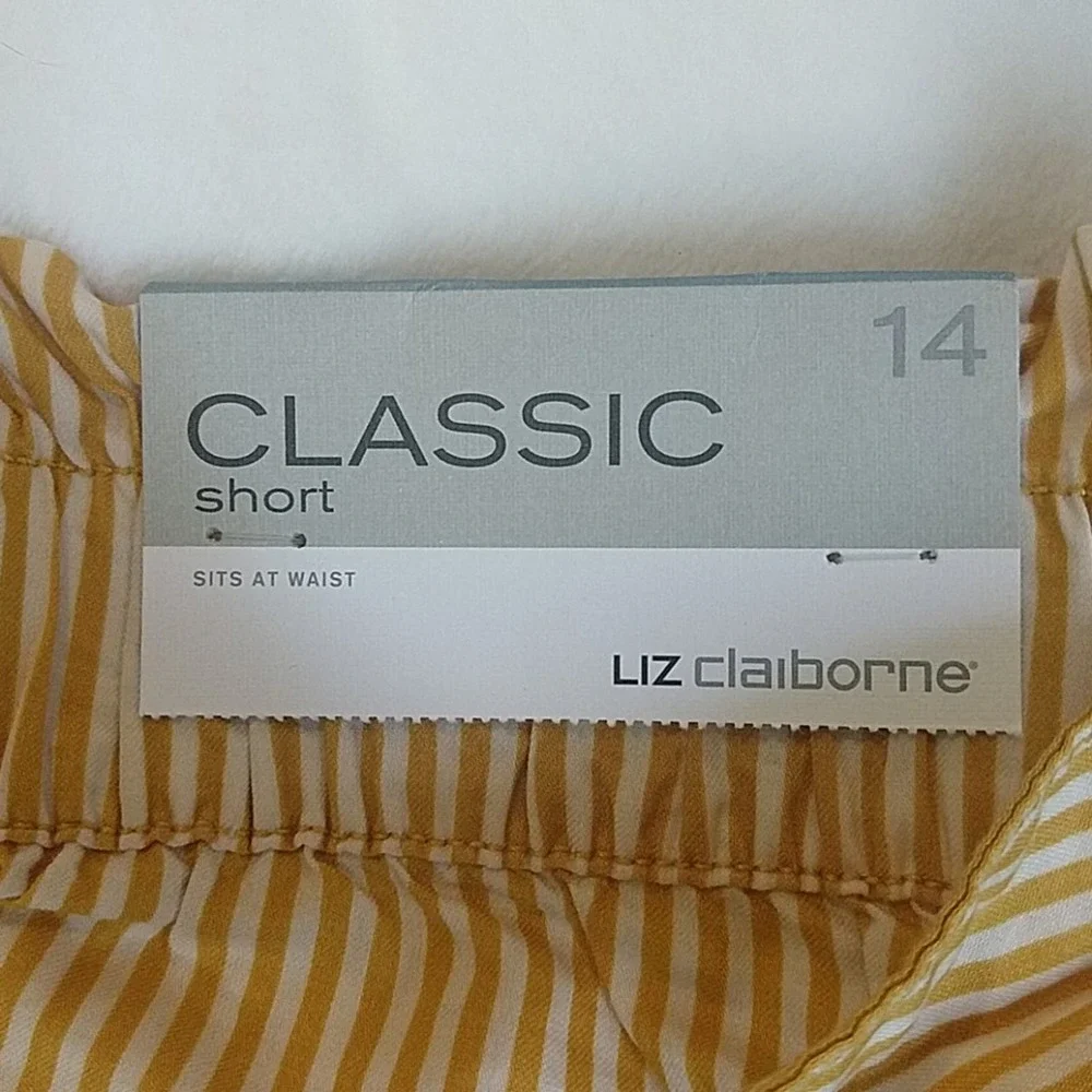 Liz Claiborne Paperbag Tie Waist Cotton Shorts 14 - Picture 10 of 11